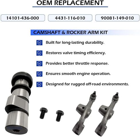Camshaft & Rocker Arm Kit Compatible with XR75 XR80 XR80R XR100 XR100R CRF80F CRF100F OEM# 14101-436-000 14431-116-010 in Saudi Arabia
