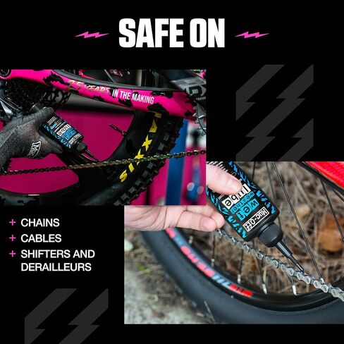 Muc-Off Chain Wet Lube 50ml 2-Pack | مادة تشحيم سلسلة دراجات قابلة للتحلل الحيوي | يقلل الاحتكاك ويطيل عمر السلسلة | تركيبة شمعية تطرد الماء | مناسبة لدراجات MTB ودراجات الطرق in Saudi Arabia