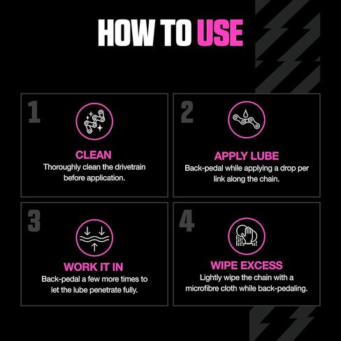 Muc-Off Chain Wet Lube 50ml 2-Pack | مادة تشحيم سلسلة دراجات قابلة للتحلل الحيوي | يقلل الاحتكاك ويطيل عمر السلسلة | تركيبة شمعية تطرد الماء | مناسبة لدراجات MTB ودراجات الطرق in Saudi Arabia