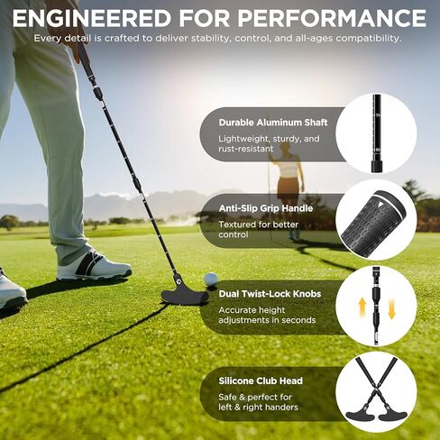 KINGTOP Adjustable Golf Putters for Men and Women, Right and Left Handed Two-Way Golf Putter Club for Kids | Teens | Adults, Putting Training Combo Pack with Putting Cup and Practice Foam Balls in Kuwait