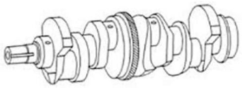 Crankshaft - 76 Teeth Gear Late fits Ford 6000 6600 6610 6700 7000 7100 7200 7600 7610 7700 7710 A62 7500 BSD444 268 A62 7500 E5NN6303DA 1598N D9NN6110AA D9NN6303A D9NN6303AA E5NN6303CA D5NN6303FA in Saudi Arabia