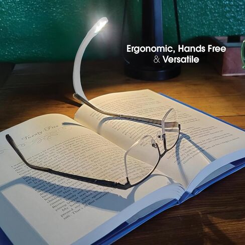 The Original Mighty Bright Recharge Clip On Rechargeable Book Light Reading Light, Warm Eye Care LEDs, Flexible, Durable, Dimmable, Perfect for Kids, Bookworms, Reading in Bed, Lasts 60 Hours (White) in Saudi Arabia