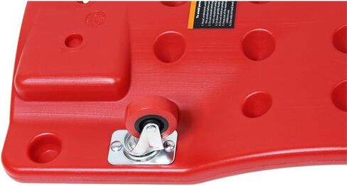 K Tool International 74936 36" Automotive Floor Creeper for Garages, Repair Shops and DIY, HDPE Plastic, Body Fitting Design, Padded Headrest, Built-in Handles, 2" Swivel Casters, 300lb Capacity, Red in Saudi Arabia