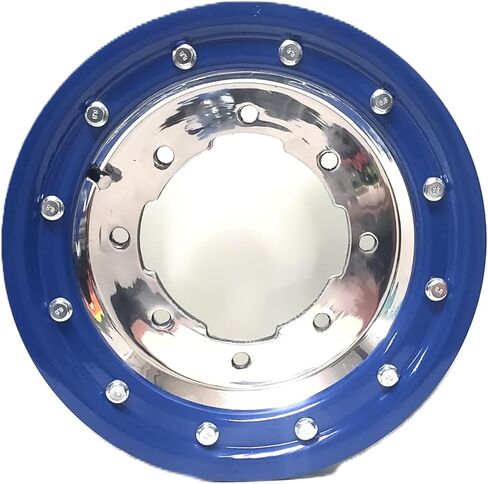 مجموعة Raptor 700 660 350 250 125 ATV مكونة من 4 إطارات عجلات Armat Beadlock - خلفية 9x8 3 +5 أمامية 10x5 3 + 2 مصقولة / زرقاء مصنوعة بواسطة Alba Racing in Kuwait