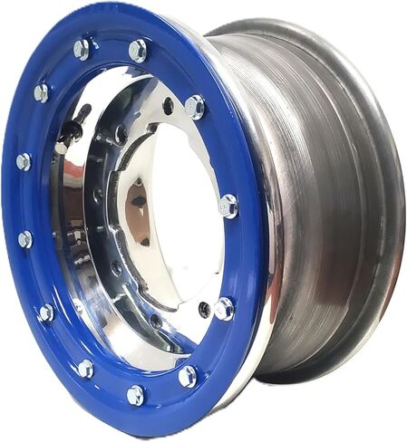 مجموعة Raptor 700 660 350 250 125 ATV مكونة من 4 إطارات عجلات Armat Beadlock - خلفية 9x8 3 +5 أمامية 10x5 3 + 2 مصقولة / زرقاء مصنوعة بواسطة Alba Racing in Kuwait