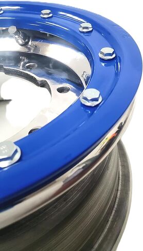 مجموعة Raptor 700 660 350 250 125 ATV مكونة من 4 إطارات عجلات Armat Beadlock - خلفية 9x8 3 +5 أمامية 10x5 3 + 2 مصقولة / زرقاء مصنوعة بواسطة Alba Racing in Kuwait