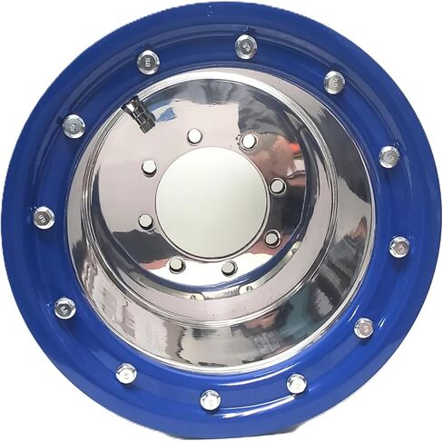 مجموعة Raptor 700 660 350 250 125 ATV مكونة من 4 إطارات عجلات Armat Beadlock - خلفية 9x8 3 +5 أمامية 10x5 3 + 2 مصقولة / زرقاء مصنوعة بواسطة Alba Racing in Kuwait