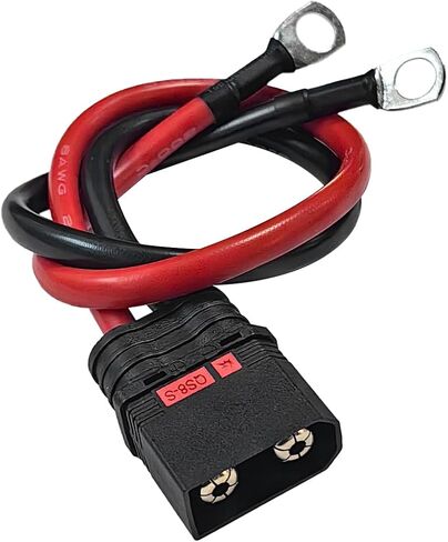موصل QS8 ذكر مضاد للشرارة مع سلك سيليكون 11.8 بوصة 8AWG، نهايات طرفية مجعدة، مصمم لتطبيقات بطارية RC LiPo (ذكر QS8) in Kuwait