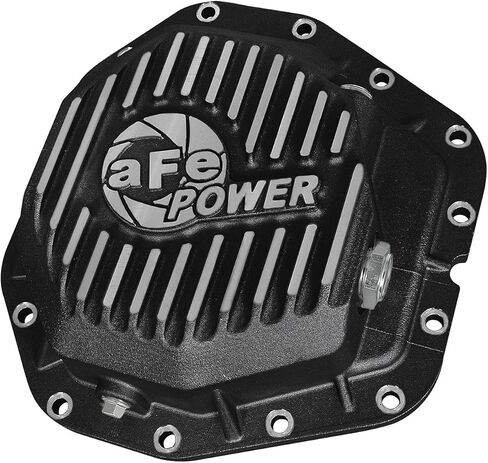غطاء تفاضلي خلفي من سلسلة aFe POWER Pro باللون الأسود مع زعانف مُصنعة - #46-70382 - Ford Diesel Trucks 17-23 V8-6.7L (td) (Dana M300-14) in Saudi Arabia