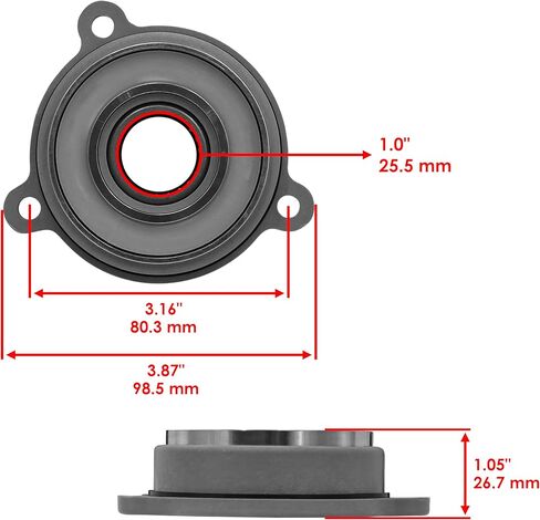 Caltric Front Differential Input Cover Compatible with Polaris Sportsman 500 2007-2012 / Sportsman XP 550 850 2009-2013 3234748 in Kuwait
