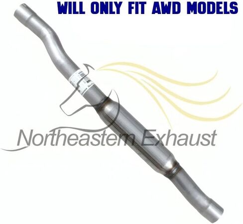 Exhaust Resonator Pipe Compatible for 2014-2019 Jeep Cherokee 2.4L | Stainless Steel | Northeastern Exhaust | Free Clamps Included | Automotive Replacement Part in Saudi Arabia