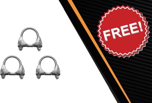 Exhaust Resonator Pipe Compatible for 2014-2019 Jeep Cherokee 2.4L | Stainless Steel | Northeastern Exhaust | Free Clamps Included | Automotive Replacement Part in Saudi Arabia