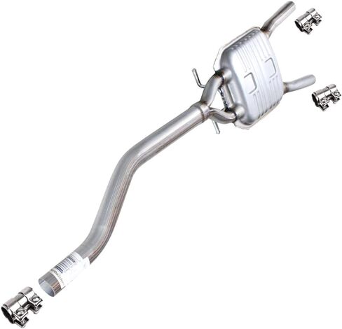 Exhaust Resonator Pipe Compatible for 2005-2009 Audi A4 Quattro 2.0L | Stainless Steel | Northeastern Exhaust | Free Sleeves Included | Automotive Replacement Part in Saudi Arabia