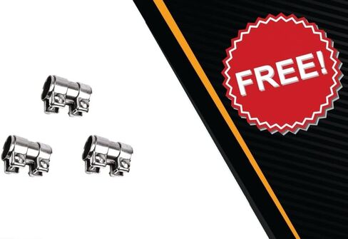 Exhaust Resonator Pipe Compatible for 2005-2009 Audi A4 Quattro 2.0L | Stainless Steel | Northeastern Exhaust | Free Sleeves Included | Automotive Replacement Part in Saudi Arabia