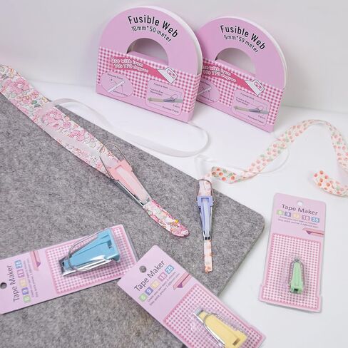 Bias Tape Maker 6mm 9mm 12mm 18mm 25mm 5 Size Tape Maker Tool Quilting Tool for Quilting and Fabric Sewing in Kuwait