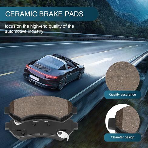 Front Ceramic Brake Pads with Hardware Kit for Honda 2009-2020 Fit, 2011-2015 CR-Z in Saudi Arabia