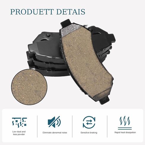 Front Ceramic Brake Pads with Hardware Kit for Honda 2009-2020 Fit, 2011-2015 CR-Z in Saudi Arabia
