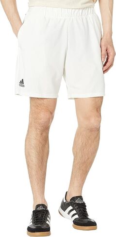 adidas Men's Club Stretch-Woven Tennis Shorts, White/Black, X-Large in Saudi Arabia