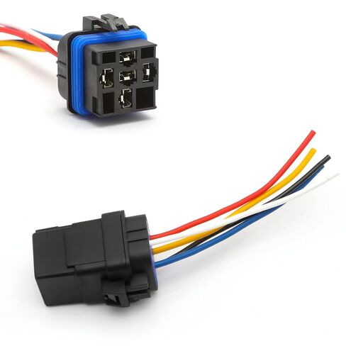 x xotic tech 1PC 12V 5-Pin SPDT 30/40 Amp Bosch Style Waterproof Flasher Relay Automotive Marine Harness Socket for Cars Boats in Saudi Arabia