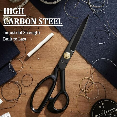 Fabric Scissors 9 Inch Professional Sewing Shears for Fabric,Cloth Cutting Sharp Heavy Duty Scissors Large High Carbon Steel Tailor Shears for Home Office School (9 inch) in Saudi Arabia
