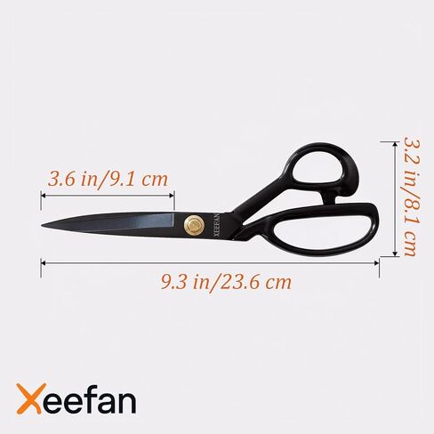 Fabric Scissors 9 Inch Professional Sewing Shears for Fabric,Cloth Cutting Sharp Heavy Duty Scissors Large High Carbon Steel Tailor Shears for Home Office School (9 inch) in Saudi Arabia