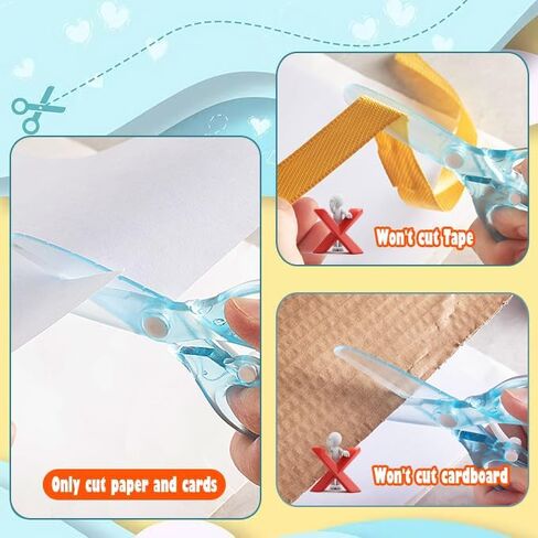 Starter Scissors for Kids(2 Pack),Pre-School Training Scissors with Easy Grip,Anti-Pinch Design for Children's Paper Cutting, Ideal for Art Craft, Toddler Preschool (Blue+Pine) in Saudi Arabia