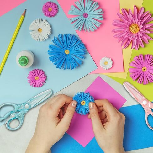 Starter Scissors for Kids(2 Pack),Pre-School Training Scissors with Easy Grip,Anti-Pinch Design for Children's Paper Cutting, Ideal for Art Craft, Toddler Preschool (Blue+Pine) in Saudi Arabia
