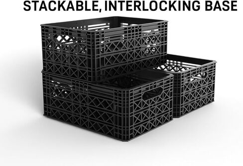 صندوق CrateCraft، صندوق تخزين عالمي، تصميم قاعدة متشابكة قابلة للتكديس، مادة معاد تدويرها بنسبة 100%، نبات شجرة واحد مقابل واحد in Kuwait