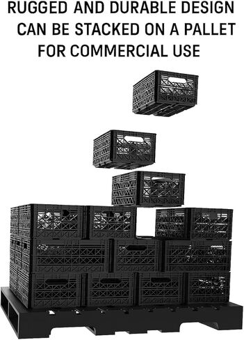 صندوق CrateCraft، صندوق تخزين عالمي، تصميم قاعدة متشابكة قابلة للتكديس، مادة معاد تدويرها بنسبة 100%، نبات شجرة واحد مقابل واحد in Kuwait