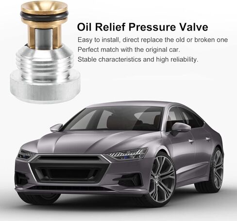 2Pcs Oil Relief Pressure Valve 059103175F for A4 A5 A6 A8 Q5 for for 2.5 TDI AYM AFB AKN 059103175A, Silver, 500260778 in Saudi Arabia