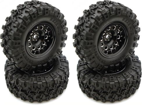 مجموعة إطارات عجلات Rc 1.0 Beadlock - إطارات عجلة إزاحة 2 مم لسيارة 1/18 1/24 RC الزاحفة المحورية SCX24 AX24 TRX4M FCX24 ترقية TW1002 (أسود) in Kuwait