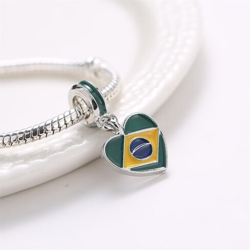 France Map Dangle Charm Fit Women Bracelet Necklaces Fashion Gifts 925 Sterling Silver DIY Jewelry in Saudi Arabia