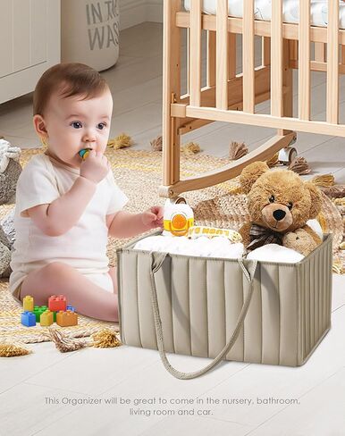 مجموعة من منظمي حفاضات الأطفال من سويت دولفين، سلال تخزين أنيقة لأساسيات حديثي الولادة، محطة الحفاضات والسفر بالسيارة، حزمة قيمة لهدايا استحمام الطفل والتسجيل - بني موكا in Kuwait