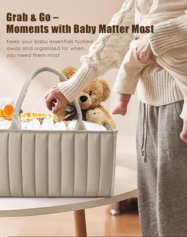 مجموعة من منظمي حفاضات الأطفال من سويت دولفين، سلال تخزين أنيقة لأساسيات حديثي الولادة، محطة الحفاضات والسفر بالسيارة، حزمة قيمة لهدايا استحمام الطفل والتسجيل - بني موكا in Kuwait