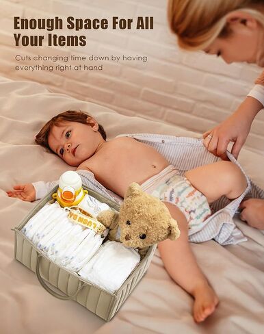 مجموعة من منظمي حفاضات الأطفال من سويت دولفين، سلال تخزين أنيقة لأساسيات حديثي الولادة، محطة الحفاضات والسفر بالسيارة، حزمة قيمة لهدايا استحمام الطفل والتسجيل - بني موكا in Kuwait