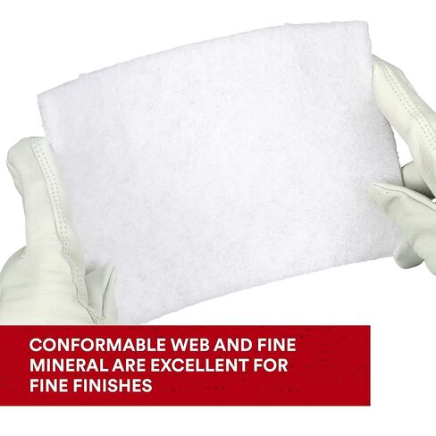 Scotch-Brite Light Cleansing Hand Pad 7445B, 6 in x 9 in, Mild Abrasive Hand Sanding Pad, For Metal, Vinyl, Porcelain and Other Delicate Surfaces, Case of 60 in Saudi Arabia