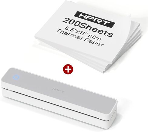 طابعة HPRT MT610 Pro المحمولة اللاسلكية للسفر و200 ورقة ورق حراري بحجم الحروف الأمريكية in Saudi Arabia
