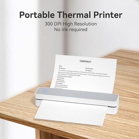 طابعة HPRT MT610 Pro المحمولة اللاسلكية للسفر و200 ورقة ورق حراري بحجم الحروف الأمريكية in Saudi Arabia
