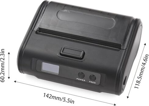 Walfront Thermal Receipt Printer 4in Wireless BT USB Connection POS Printer 70mm / s Fast Printing 203dpi Resolution for Retail Market Delivery Tickets in Saudi Arabia