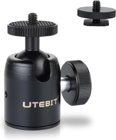 UTEBIT 40MM Metal Tripod Ball Head with Camera Quick Release Plate Swivel 360° Camera Ball Mount 22lbs/10kg Load for 1/4" Tripod Monopod DSLR in Saudi Arabia