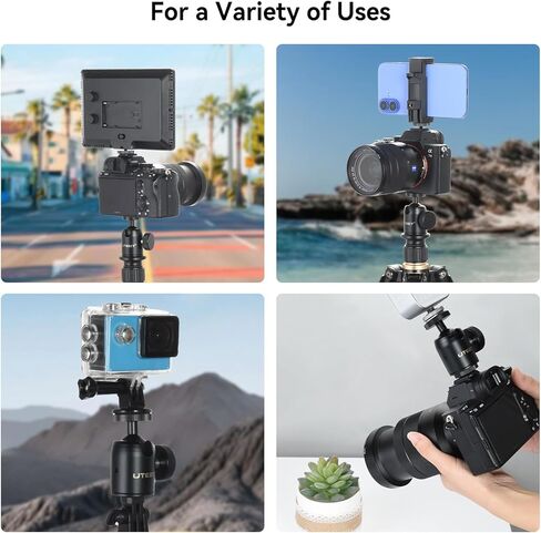 UTEBIT 40MM Metal Tripod Ball Head with Camera Quick Release Plate Swivel 360° Camera Ball Mount 22lbs/10kg Load for 1/4" Tripod Monopod DSLR in Saudi Arabia