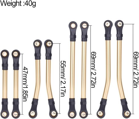 8pcs Brass High Clearance Links Set for TRX4M Bronco Defender 1/18 RC Crawler Upgrade Parts in Saudi Arabia