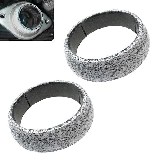 قطعتان من حشية مشعب عادم الهوية مقاس 2.13 بوصة، حشية دائرية مانعة للتسرب من الجرافيت، تمنع التسرب بين المشعب والأنابيب، استبدال عالمي لمعظم السيارات (54 مم) in Kuwait