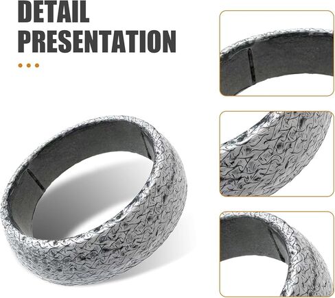 قطعتان من حشية مشعب عادم الهوية مقاس 2.13 بوصة، حشية دائرية مانعة للتسرب من الجرافيت، تمنع التسرب بين المشعب والأنابيب، استبدال عالمي لمعظم السيارات (54 مم) in Kuwait