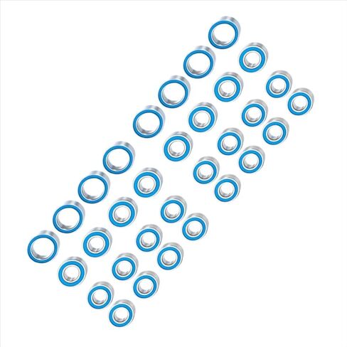 Rc Components for Tamiya for TT02 for TT-02 TT02D TT-02D 1/10 32PCS Rubber Sealed Ball Bearing Kit RC Car Upgrades Parts Replacement Repair in Saudi Arabia