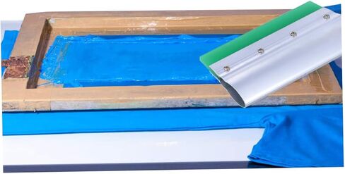 Housoutil Rubber Squeegee Screen Printing Squeegee Blade Handheld Vinyl Scraper Tool Aluminum Handle for Graphic Textile Applications Random Color in Saudi Arabia