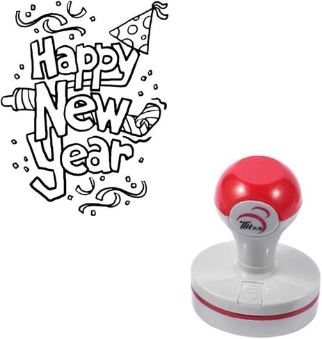 طوابع قصاصات مخططة ذاتية التحبير لعيد الميلاد المجيد من سيزونستورم لصنع البطاقات، لوازم فنية لمجلة رصاصة، حبر أسود دائري 1.6 بوصة (SSA25) in Kuwait