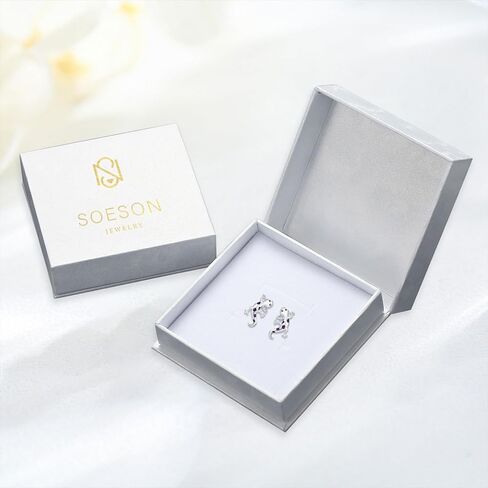 Animal Earrings Sterling Silver Snake/Swan/Octopus/Rabbit/Whale/Dragonfly/Goat/Fox/Antler Deer Studs Earrings Jewelry Gifts for Women Girls Hypoallergenic in Saudi Arabia