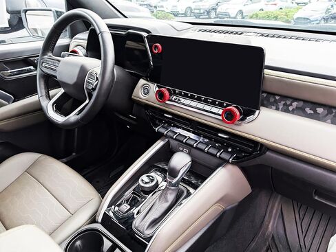 Interior Accessories for Chevy Colorado 2024 2025 2026 Air Vent Rings AC Volume Shift Knob Cover (Red) in Saudi Arabia