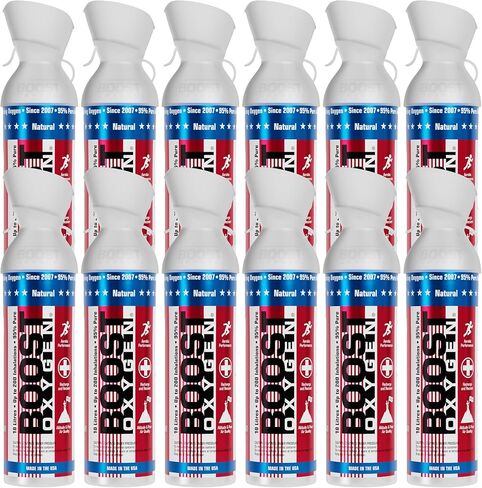 Boost Oxygen Canned 10 Liter Natural Oxygen Inhaler Canister Bottle for High Altitudes, Athletes, and More, Pink Grapefruit (3 Pack) in Kuwait
